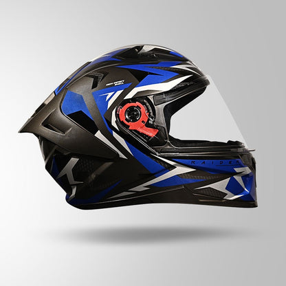 STUDDS Raider Skulpt Decor ISI Certified Full Face Helmet for Men and Women with Spoilor