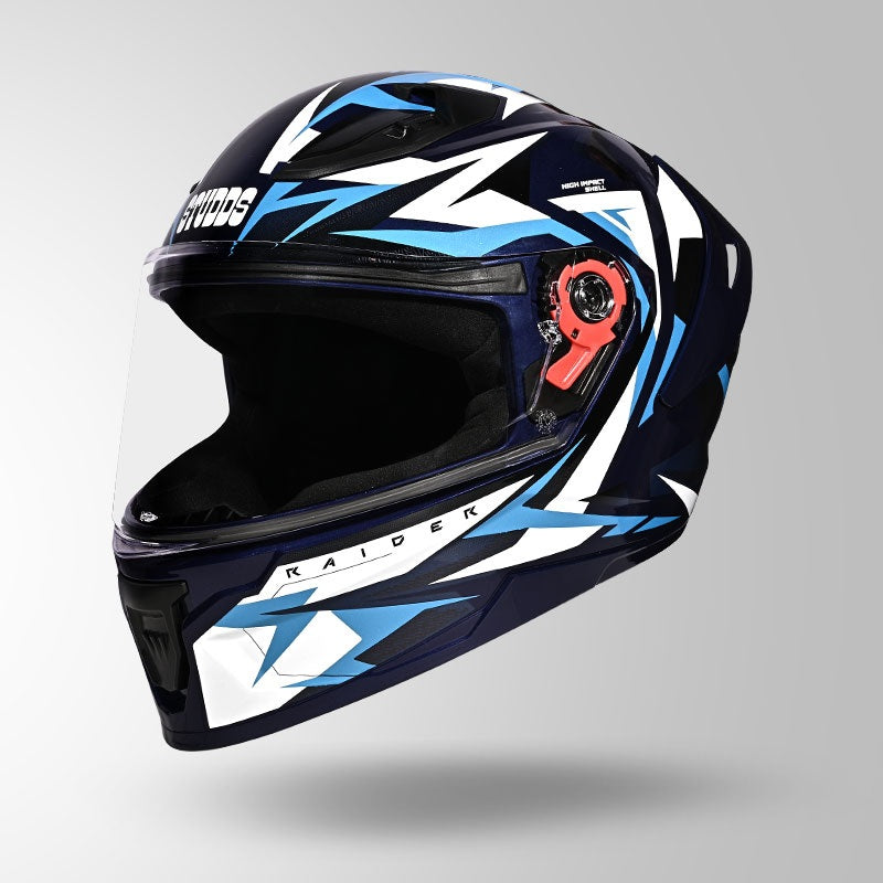 STUDDS Raider Skulpt Decor ISI Certified Full Face Helmet for Men and Women with Spoilor