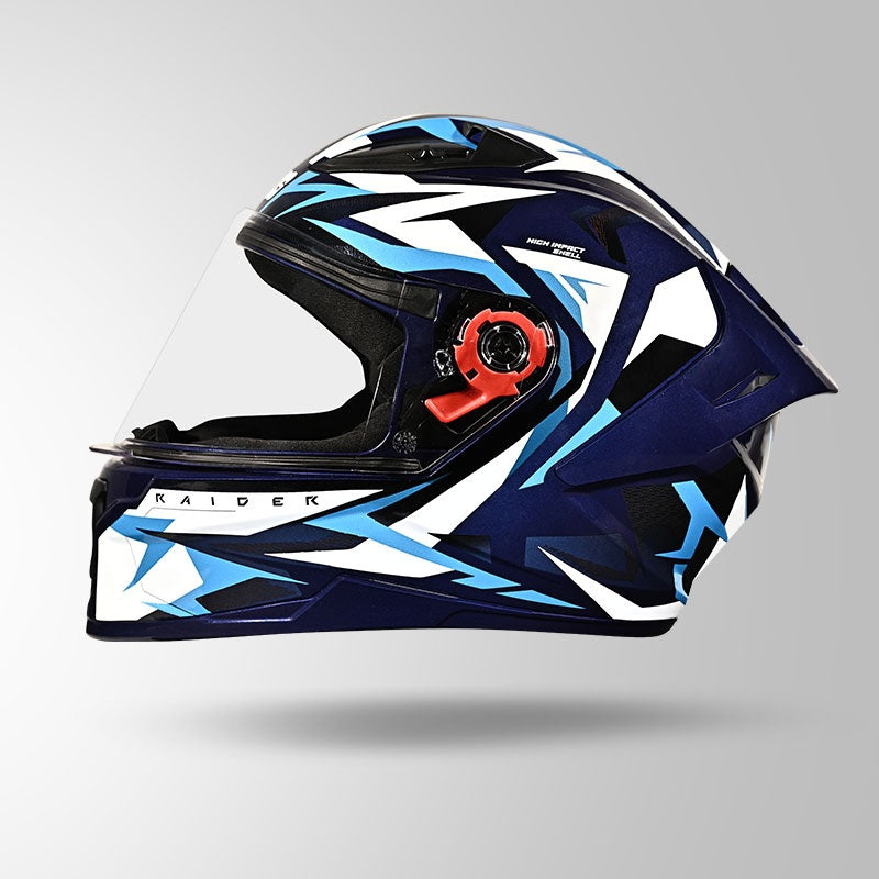 STUDDS Raider Skulpt Decor ISI Certified Full Face Helmet for Men and Women with Spoilor