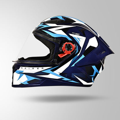 STUDDS Raider Skulpt Decor ISI Certified Full Face Helmet for Men and Women with Spoilor
