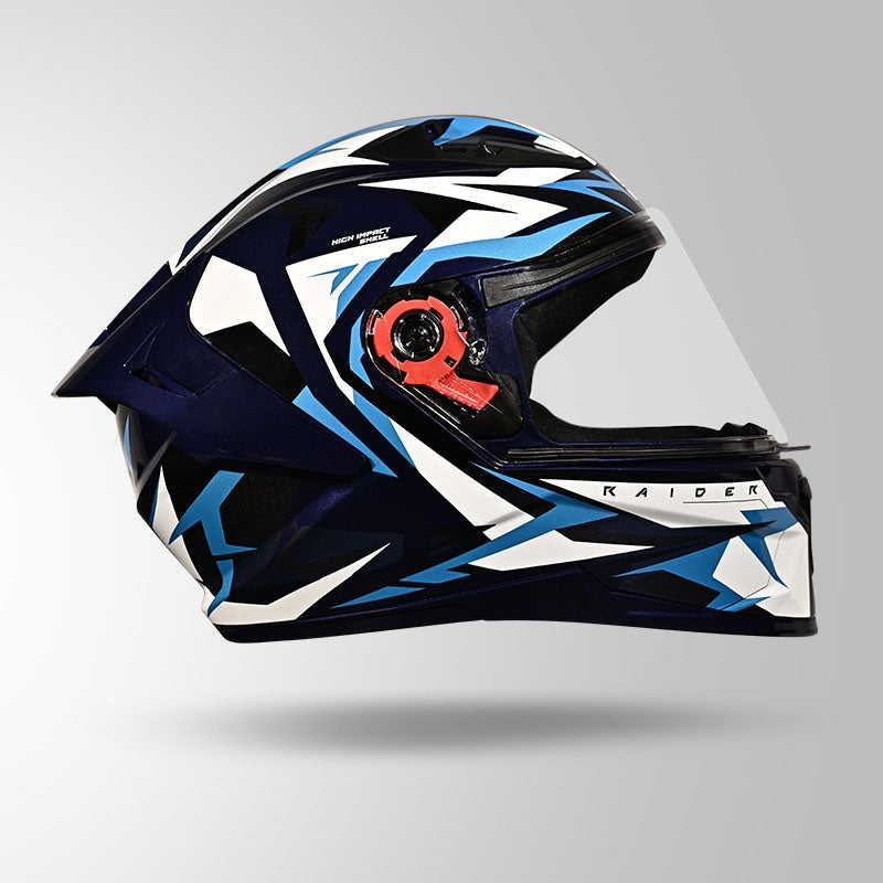 STUDDS Raider Skulpt Decor ISI Certified Full Face Helmet for Men and Women with Spoilor