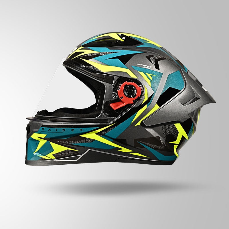 STUDDS Raider Skulpt Decor ISI Certified Full Face Helmet for Men and Women with Spoilor
