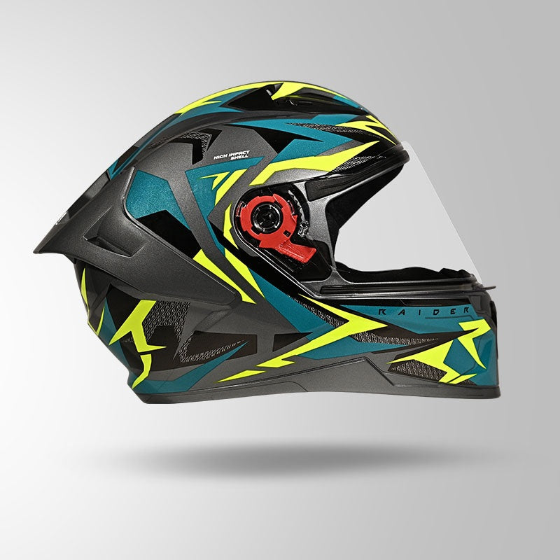 STUDDS Raider Skulpt Decor ISI Certified Full Face Helmet for Men and Women with Spoilor