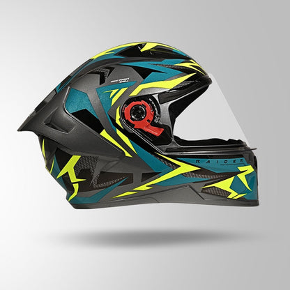 STUDDS Raider Skulpt Decor ISI Certified Full Face Helmet for Men and Women with Spoilor