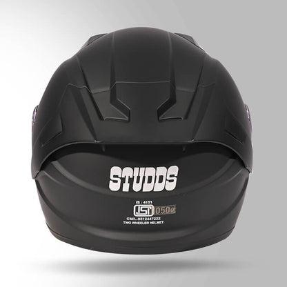 Studds Raider Super ISI Certified Full Face Helmet for Motorcycling with Spoiler & Clear Visor