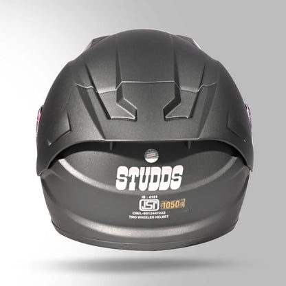 Studds Raider Super ISI Certified Full Face Helmet for Motorcycling with Spoiler & Clear Visor
