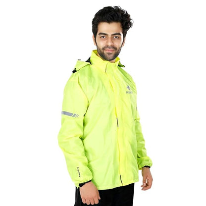 Raida Drymax 15K Rain Jacket | 15,000mm Waterproof | Mesh Lining for Ventilation | Removable Hoodie | Adjustable Fit | Ideal for Riding & Outdoor Use