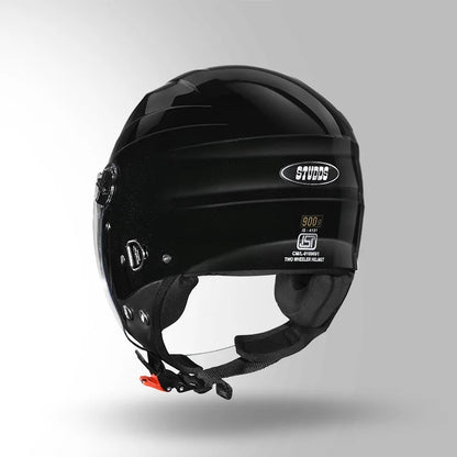 STUDDS RAY Super ISI Certified Open FACE Helmet for Men and Women with D - Ring Lock