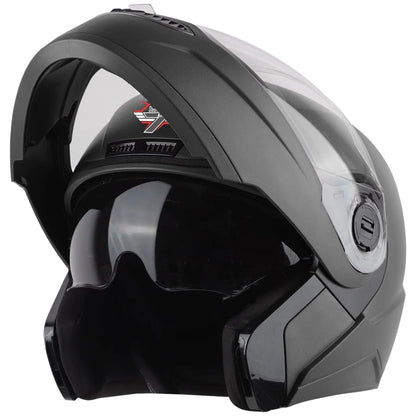Steelbird SBA-7 ISI Certified Flip-Up Helmet for Men and Women with Inner Smoke Sun Shield