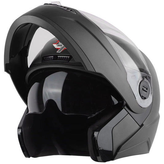 Steelbird SBA-7 ISI Certified Flip-Up Helmet for Men and Women with Inner Smoke Sun Shield