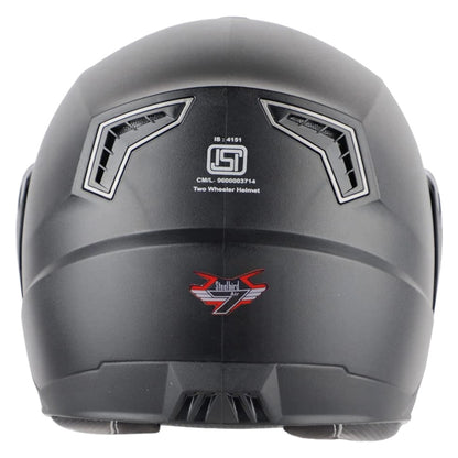Steelbird SBA-7 ISI Certified Flip-Up Helmet for Men and Women with Inner Smoke Sun Shield