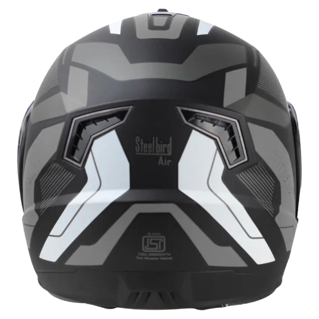 Steelbird SBA-7 Road ISI Certified Flip-Up Graphic Helmet for Men and Women with Inner Smoke Sunshield