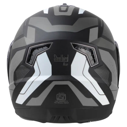 Steelbird SBA-7 Road ISI Certified Flip-Up Graphic Helmet for Men and Women with Inner Smoke Sunshield