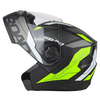 Steelbird SBA-7 Road ISI Certified Flip-Up Graphic Helmet for Men and Women with Inner Smoke Sunshield