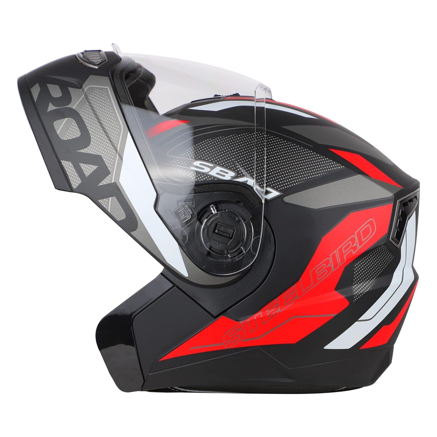 Steelbird SBA-7 Road ISI Certified Flip-Up Graphic Helmet for Men and Women with Inner Smoke Sunshield