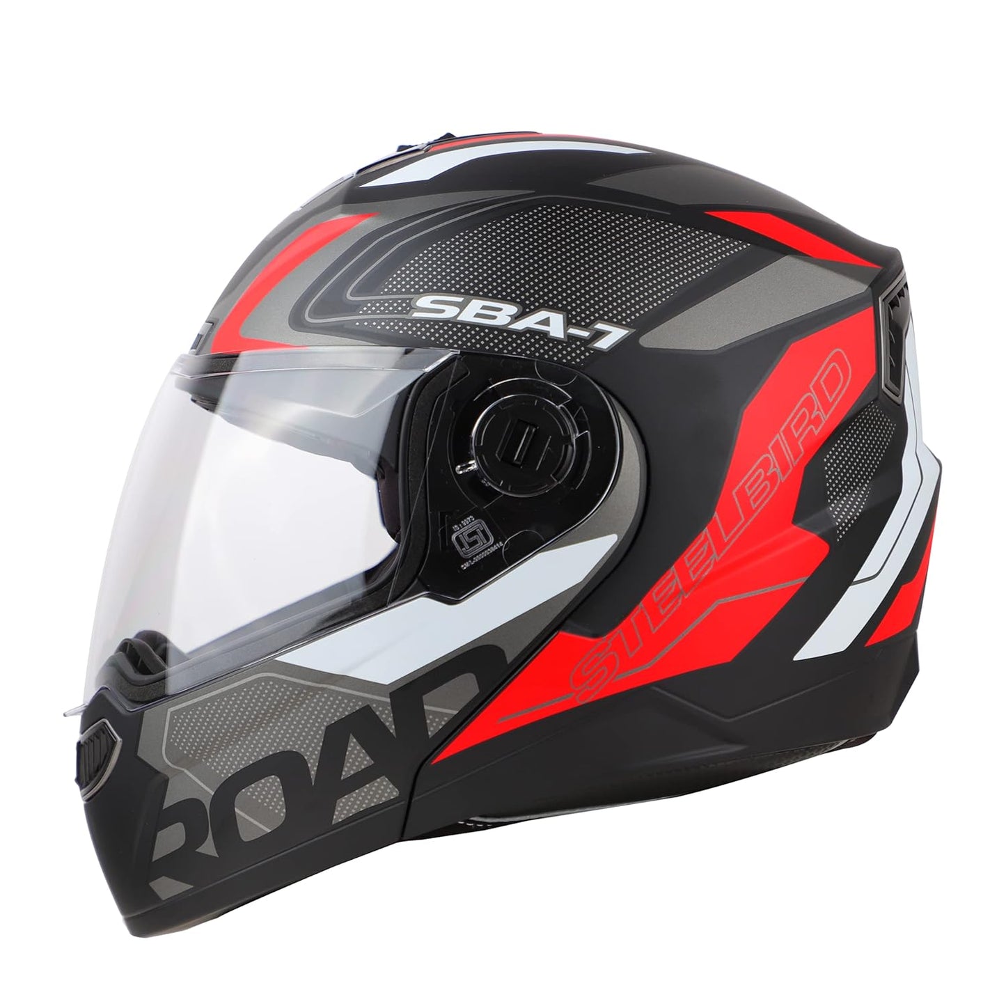 Steelbird SBA-7 Road ISI Certified Flip-Up Graphic Helmet for Men and Women with Inner Smoke Sunshield