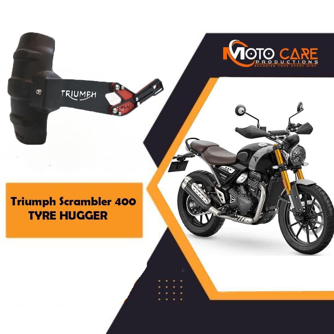 Rear Mudguard | Tyre Hugger | Mudguard | Splash Guard with 3MM Thickness Metal Clamp Only Suitable for Scrambler 400