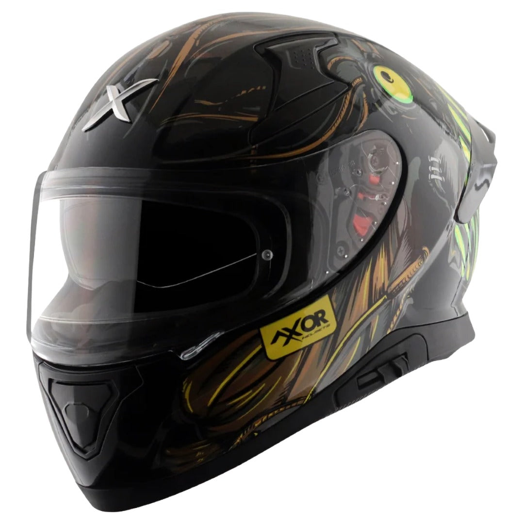 Axor Apex Seadevil ISI ECE DOT Certified Full Face Dual Visor Helmet for Men and Women with Pinlock Fitted Outer Clear Visor and Inner Smoke Sun Visor