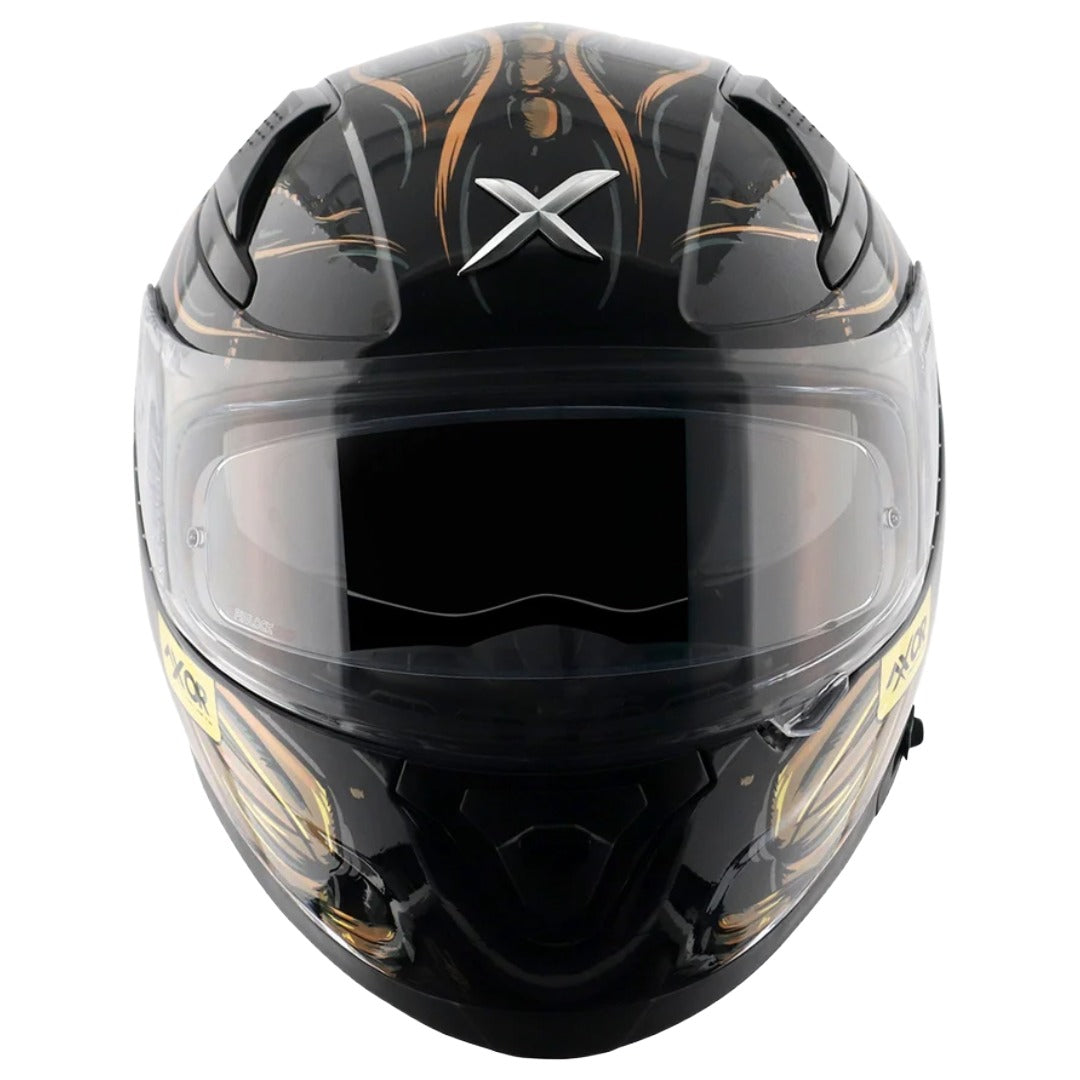 Axor Apex Seadevil ISI ECE DOT Certified Full Face Dual Visor Helmet for Men and Women with Pinlock Fitted Outer Clear Visor and Inner Smoke Sun Visor
