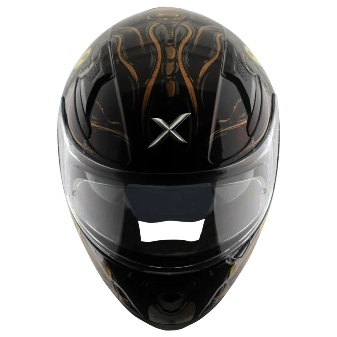 Axor Apex Seadevil ISI ECE DOT Certified Full Face Dual Visor Helmet for Men and Women with Pinlock Fitted Outer Clear Visor and Inner Smoke Sun Visor