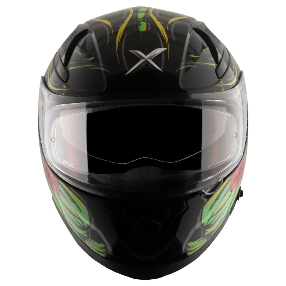 Axor Apex Seadevil ISI ECE DOT Certified Full Face Dual Visor Helmet for Men and Women with Pinlock Fitted Outer Clear Visor and Inner Smoke Sun Visor