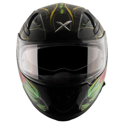 Axor Apex Seadevil ISI ECE DOT Certified Full Face Dual Visor Helmet for Men and Women with Pinlock Fitted Outer Clear Visor and Inner Smoke Sun Visor