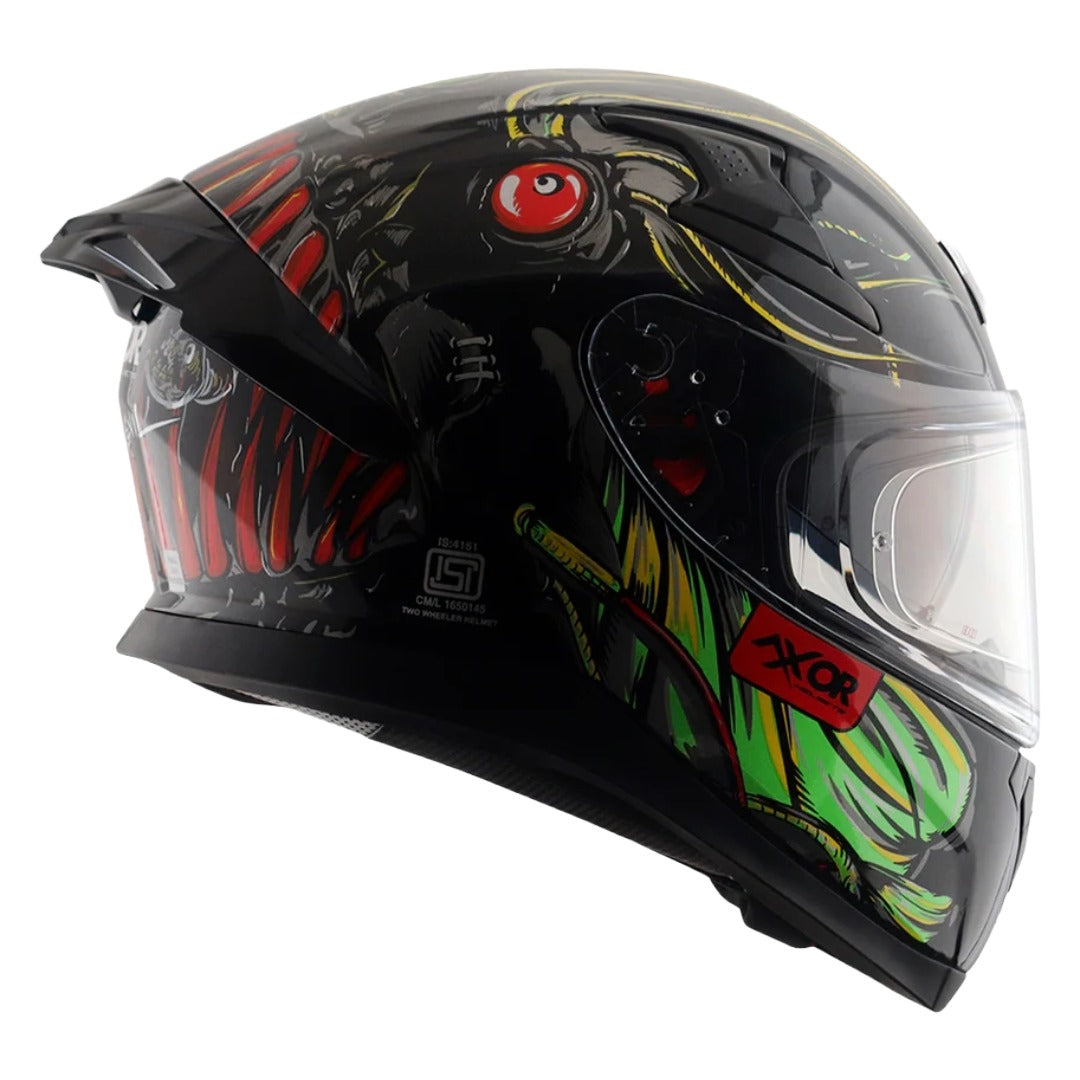 Axor Apex Seadevil ISI ECE DOT Certified Full Face Dual Visor Helmet for Men and Women with Pinlock Fitted Outer Clear Visor and Inner Smoke Sun Visor
