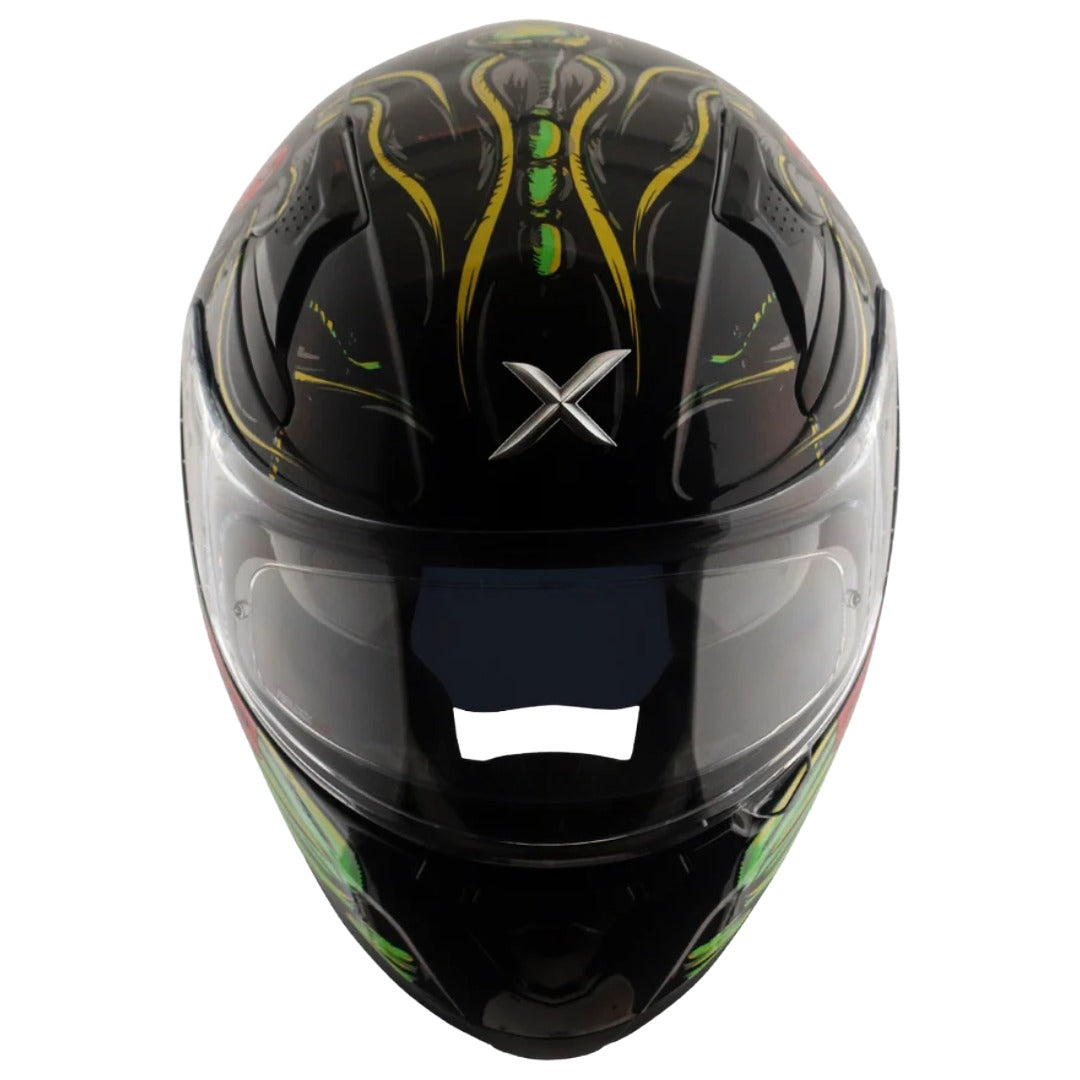Axor Apex Seadevil ISI ECE DOT Certified Full Face Dual Visor Helmet for Men and Women with Pinlock Fitted Outer Clear Visor and Inner Smoke Sun Visor