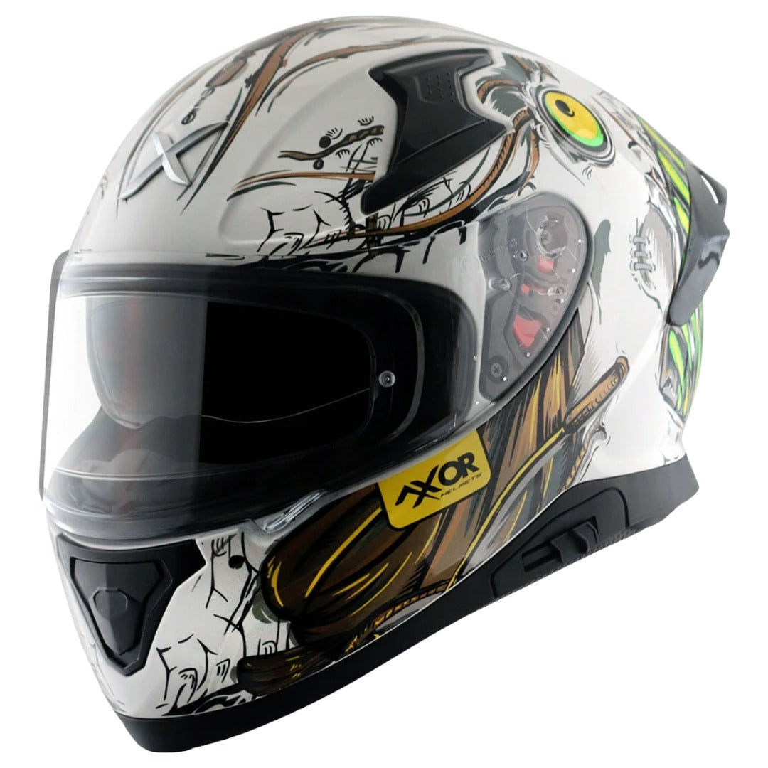 Axor Apex Seadevil ISI ECE DOT Certified Full Face Dual Visor Helmet for Men and Women with Pinlock Fitted Outer Clear Visor and Inner Smoke Sun Visor