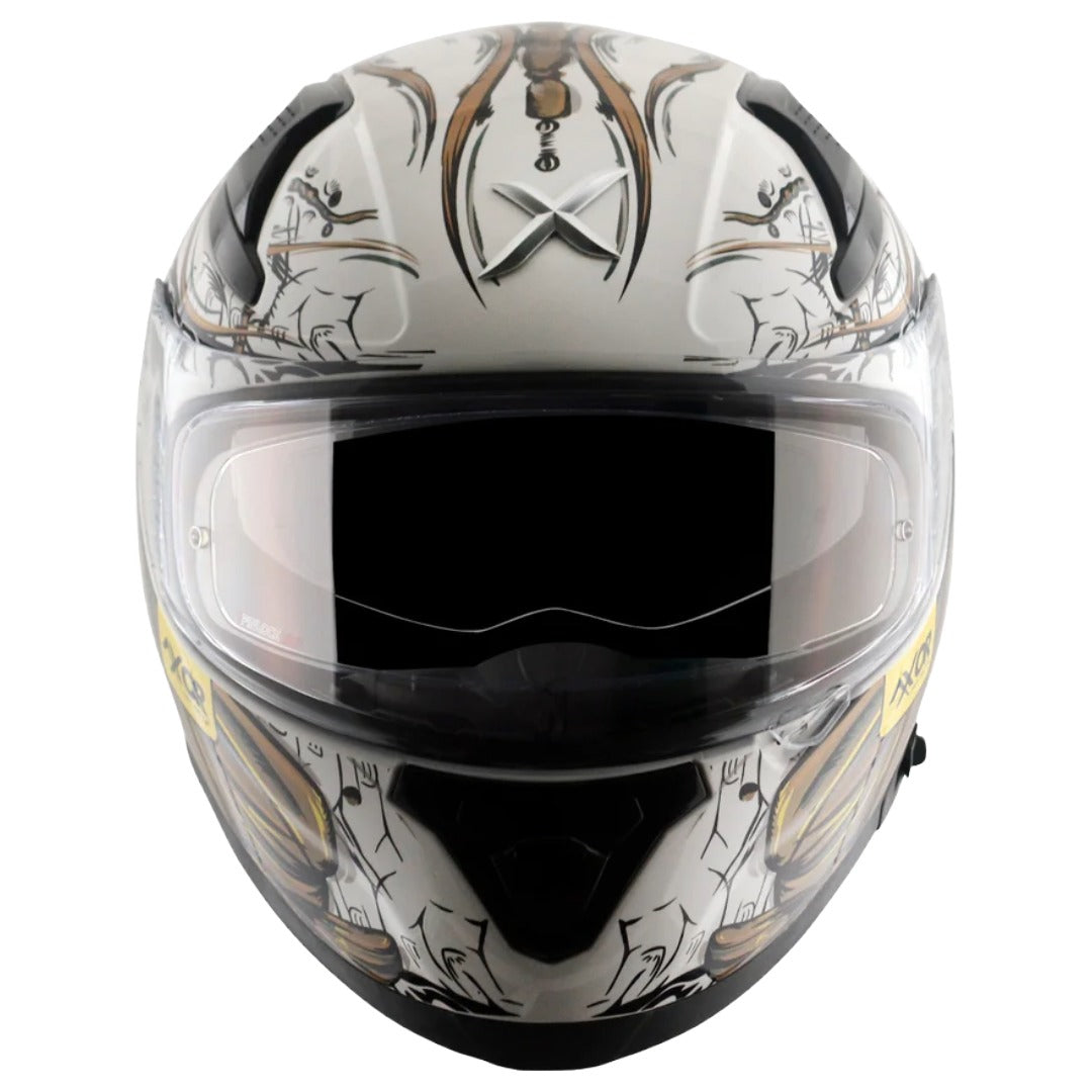 Axor Apex Seadevil ISI ECE DOT Certified Full Face Dual Visor Helmet for Men and Women with Pinlock Fitted Outer Clear Visor and Inner Smoke Sun Visor