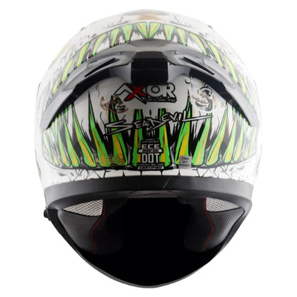 Axor Apex Seadevil ISI ECE DOT Certified Full Face Dual Visor Helmet for Men and Women with Pinlock Fitted Outer Clear Visor and Inner Smoke Sun Visor