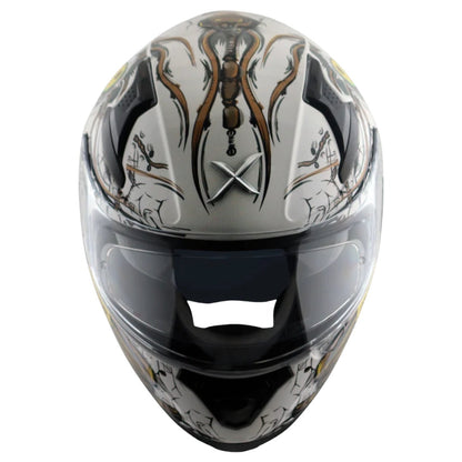 Axor Apex Seadevil ISI ECE DOT Certified Full Face Dual Visor Helmet for Men and Women with Pinlock Fitted Outer Clear Visor and Inner Smoke Sun Visor