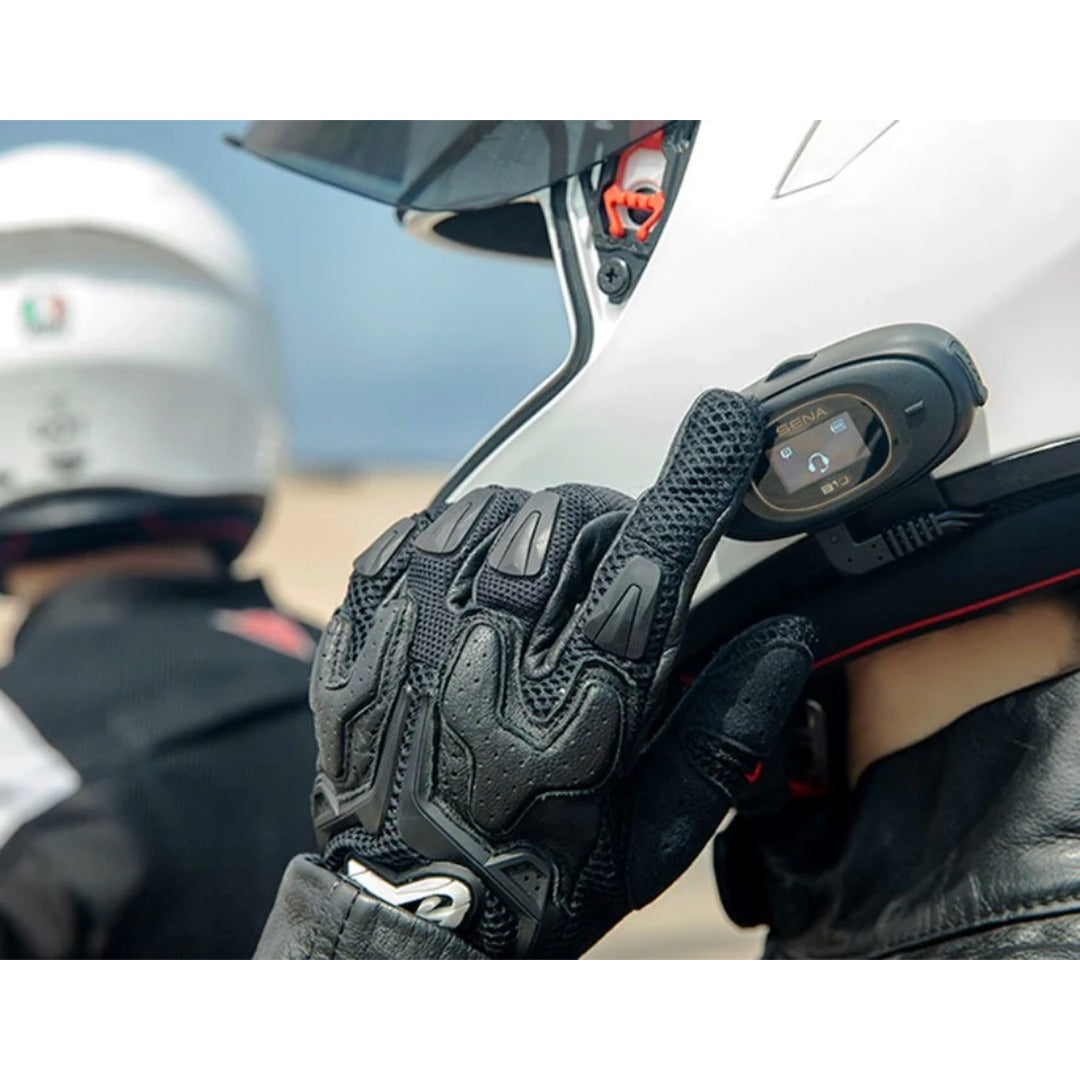 Sena B10 Motorcycle Bluetooth Communication System | Bluetooth Intercom Headset Connecting 4 Riders | HD Speakers | Upto 1KM Range | Upto 16 Hours Battery Life (Supports Android & iOS)