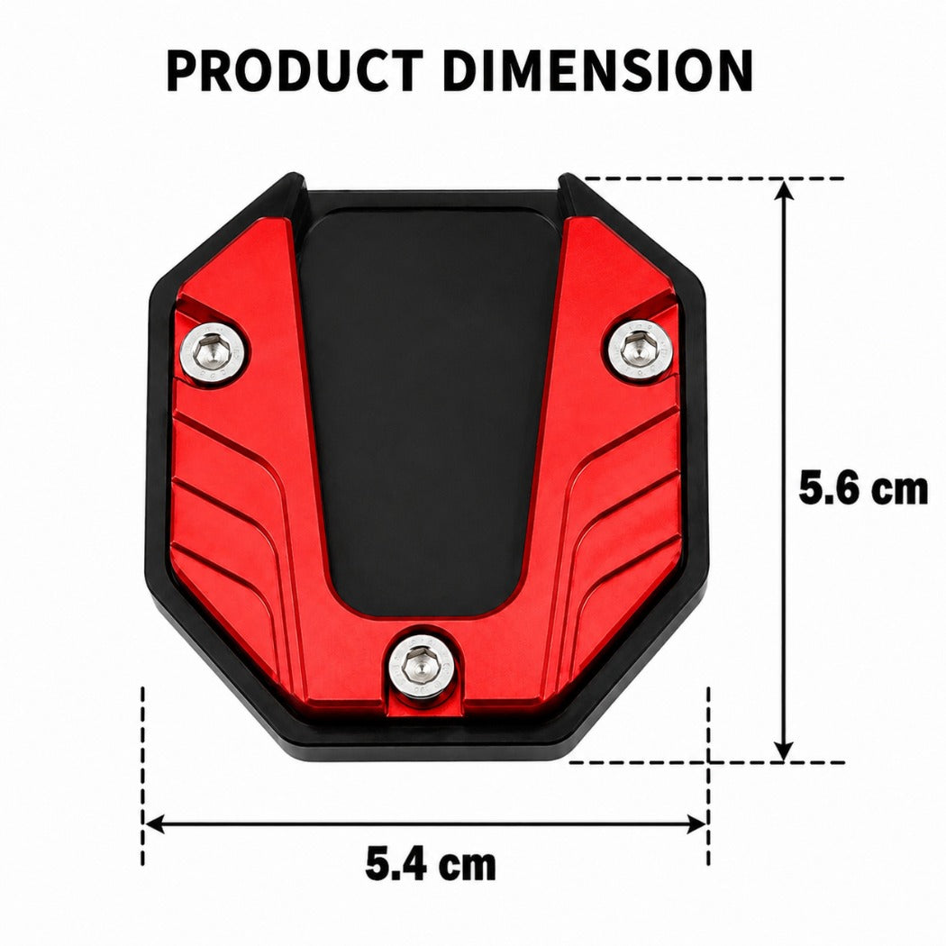 Universal Scooter Side Stand Extension, CNC Aluminium Kickstand Pad, Durable Parking Support Foot for Honda Activa, Dio, Scooty & Ntorq