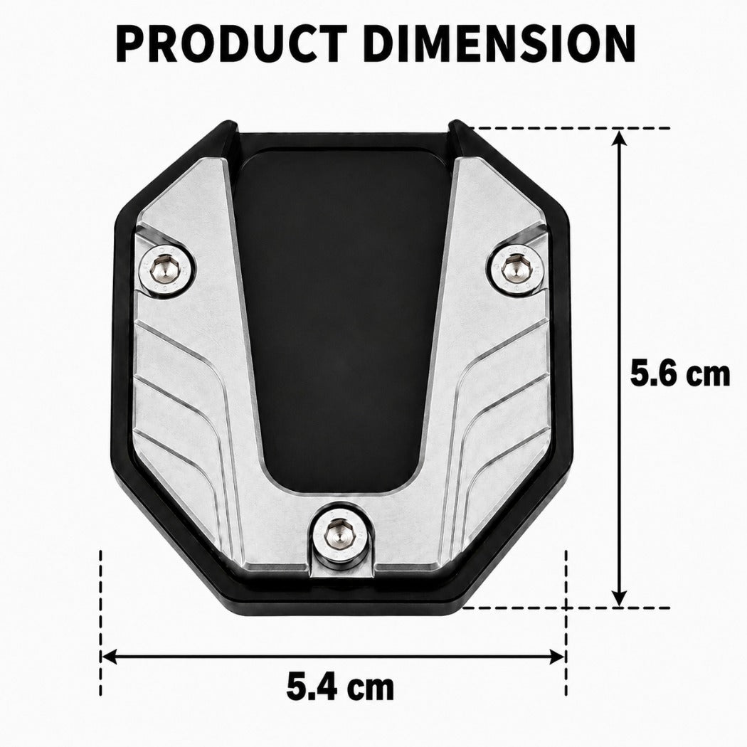 Universal Scooter Side Stand Extension, CNC Aluminium Kickstand Pad, Durable Parking Support Foot for Honda Activa, Dio, Scooty & Ntorq