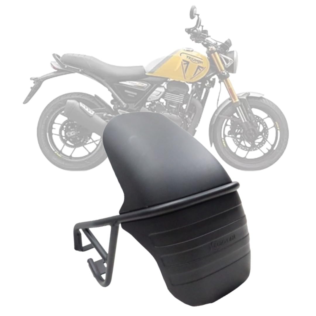 Type 2 Tyre Hugger for Triumph Speed 400 | Rear Mudguard Splash Guard Plastic with Metal Clamp | Black