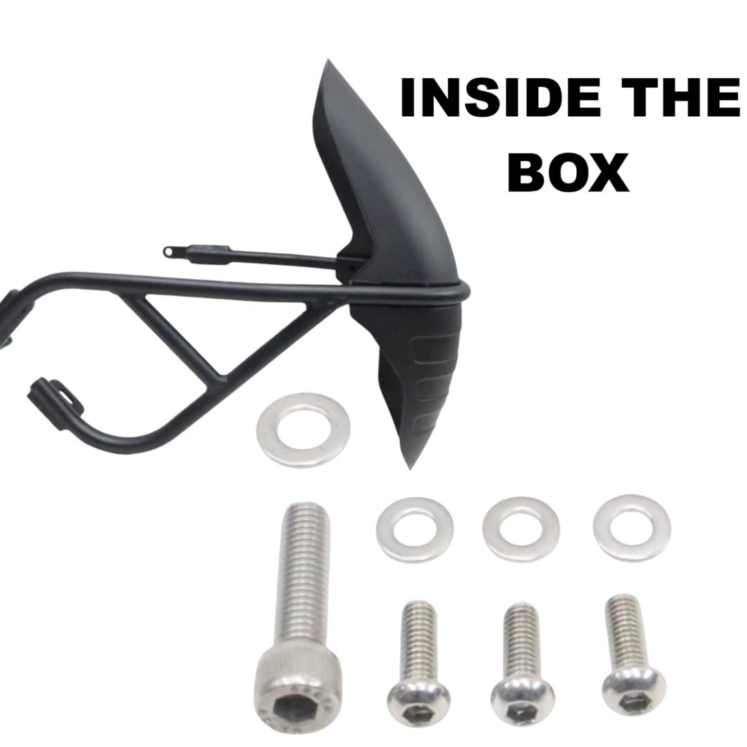 Type 2 Tyre Hugger for Triumph Speed 400 | Rear Mudguard Splash Guard Plastic with Metal Clamp | Black