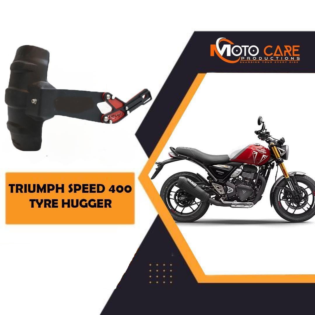 Rear Mudguard | Tyre Hugger | Mudguard | Splash Guard with 3MM Thickness Metal Clamp Compatible for Triumph Speed 400