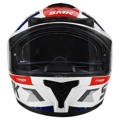 SMK Typhoon Thorn ISI ECE & DOT Certified Full Face Dual Visor Helmet for Men and Women with Pinlock Fitted Clear Visor and Inner Sun Visor