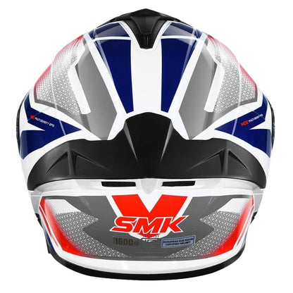 SMK Typhoon Thorn ISI ECE & DOT Certified Full Face Dual Visor Helmet for Men and Women with Pinlock Fitted Clear Visor and Inner Sun Visor