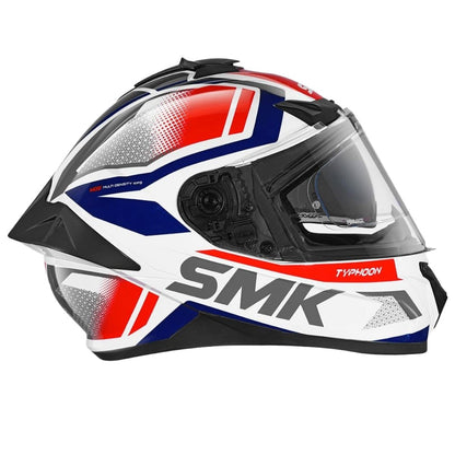 SMK Typhoon Thorn ISI ECE & DOT Certified Full Face Dual Visor Helmet for Men and Women with Pinlock Fitted Clear Visor and Inner Sun Visor