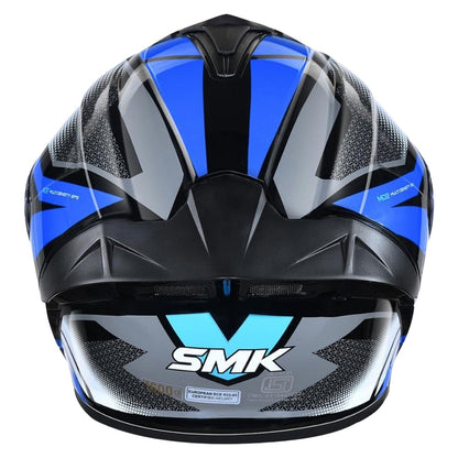 SMK Typhoon Thorn ISI ECE & DOT Certified Full Face Dual Visor Helmet for Men and Women with Pinlock Fitted Clear Visor and Inner Sun Visor