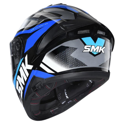 SMK Typhoon Thorn ISI ECE & DOT Certified Full Face Dual Visor Helmet for Men and Women with Pinlock Fitted Clear Visor and Inner Sun Visor