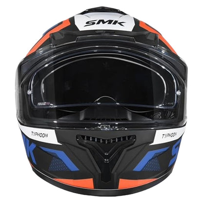 SMK Typhoon Thorn ISI ECE & DOT Certified Full Face Dual Visor Helmet for Men and Women with Pinlock Fitted Clear Visor and Inner Sun Visor