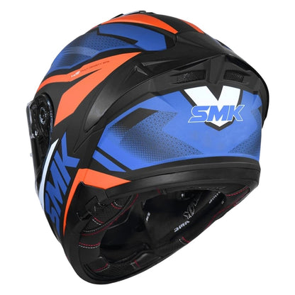 SMK Typhoon Thorn ISI ECE & DOT Certified Full Face Dual Visor Helmet for Men and Women with Pinlock Fitted Clear Visor and Inner Sun Visor