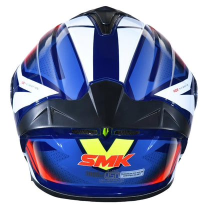 SMK Typhoon Thorn ISI ECE & DOT Certified Full Face Dual Visor Helmet for Men and Women with Pinlock Fitted Clear Visor and Inner Sun Visor