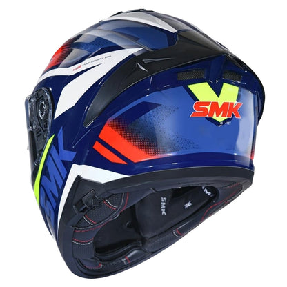 SMK Typhoon Thorn ISI ECE & DOT Certified Full Face Dual Visor Helmet for Men and Women with Pinlock Fitted Clear Visor and Inner Sun Visor