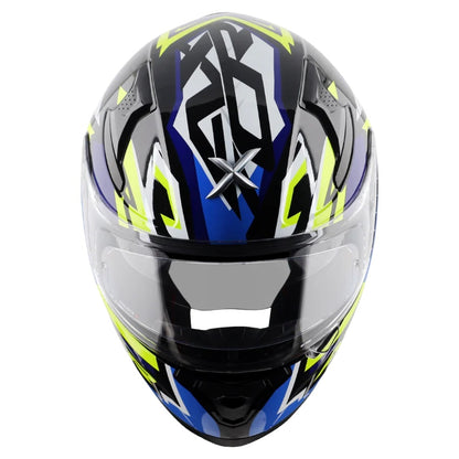 Axor Apex Streak ISI ECE and DOT Certified Matte Finish Full Face Helmet for Men with Pinlock Fitted Outer Clear and Inner Sun Smoke Visor