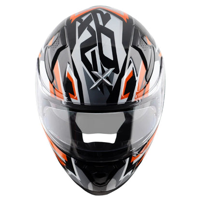 Axor Apex Streak ISI ECE and DOT Certified Matte Finish Full Face Helmet for Men with Pinlock Fitted Outer Clear and Inner Sun Smoke Visor