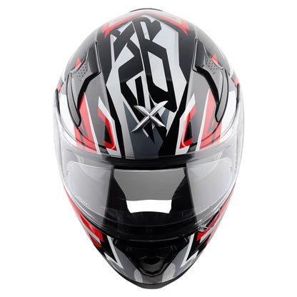 Axor Apex Streak ISI ECE and DOT Certified Matte Finish Full Face Helmet for Men with Pinlock Fitted Outer Clear and Inner Sun Smoke Visor